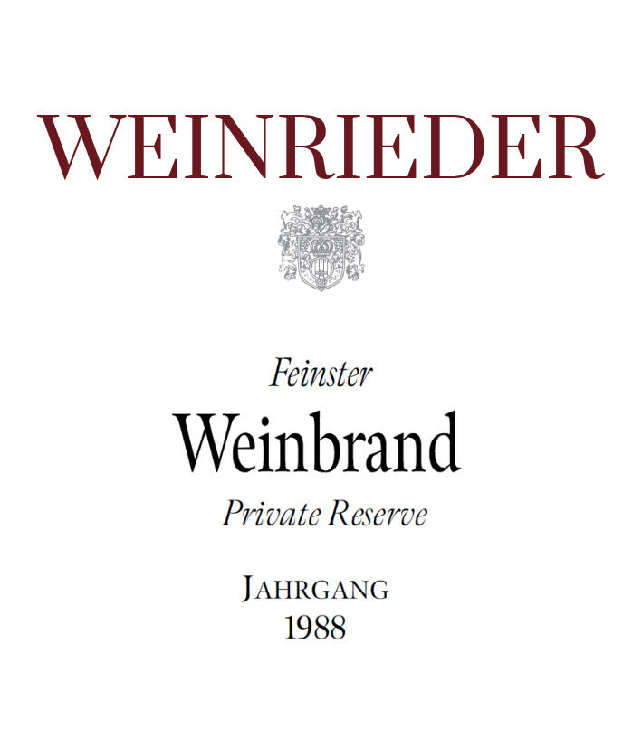 Weinrieder 1988er Weinbrand – einmalige Chance!